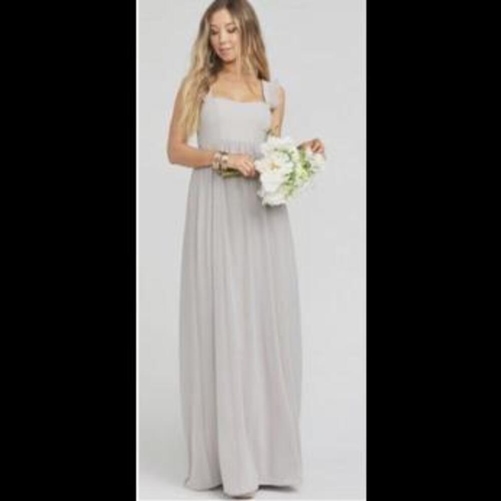 (2) NWT SHOW ME YOUR MUMU June Dove Grey Maxi Dress Sz S